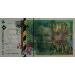 F 76-01 - 1994 - 500 francs - Pierre et Marie Curie - Série J - Etat : SUP