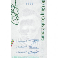 F 76-02 - 1995 - 500 francs - Pierre et Marie Curie - Série E - Etat : SUP-