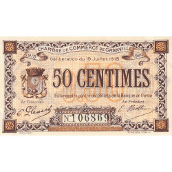 Granville - Pirot 60-1 - 50 centimes - 19/07/1915 - Etat : SUP+
