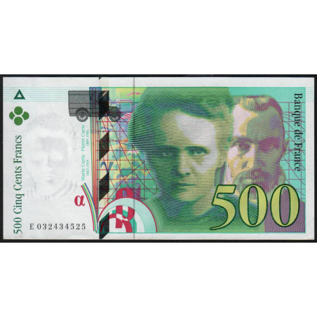 F 76-02 - 1995 - 500 francs - Pierre et Marie Curie - Série E - Etat : SPL+