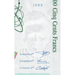 F 76-02 - 1995 - 500 francs - Pierre et Marie Curie - Série E - Etat : pr.NEUF