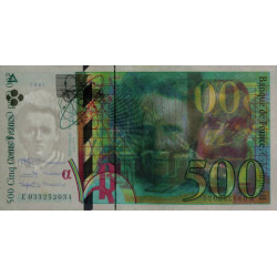 F 76-02 - 1995 - 500 francs - Pierre et Marie Curie - Série E - Etat : SUP+