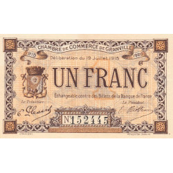 Granville - Pirot 60-4 - 1 franc - 19/07/1915 - Etat : NEUF