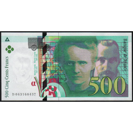 F 76-05 - 2000 - 500 francs - Pierre et Marie Curie - Série D - Etat : NEUF