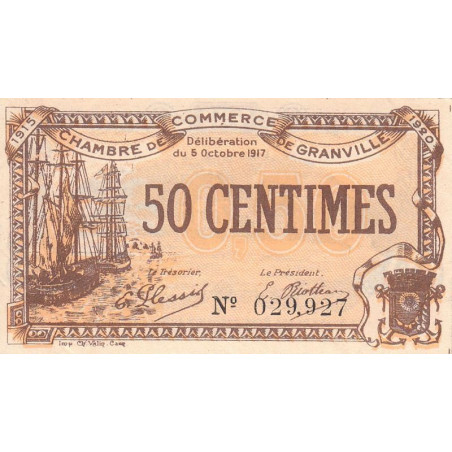 Granville - Pirot 60-11 - 50 centimes - 05/10/1917 - Etat : TTB