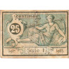 Aurillac (Cantal) - Pirot 16-11 - 25 centimes - Série I - 1917 - Etat : TB