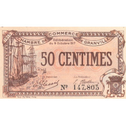 Granville - Pirot 60-11 - 50 centimes - 05/10/1917 - Etat : NEUF