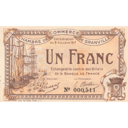 Granville - Pirot 60-13 - 1 franc - 05/10/1917 - Etat : SUP+