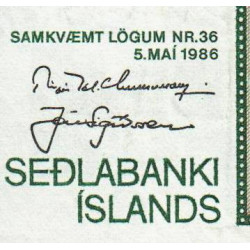 Islande - Pick 54a_2 - 100 kronur - Série C - Loi 1986 (1994) - Etat : TTB-