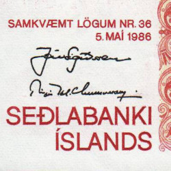 Islande - Pick 55a_4 - 500 kronur - Série D - Loi 1986 (1993) - Etat : SUP