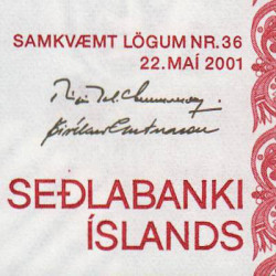 Islande - Pick 58a_1 - 500 kronur - Série D - Loi 2001 (2005) - Etat : NEUF