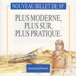 F 72 - Document Banque de France - 50 francs - Saint-Exupéry - Etat : SPL