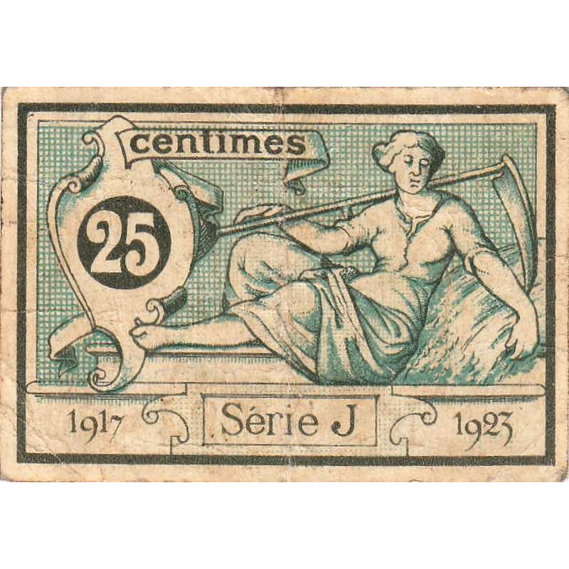 Aurillac (Cantal) - Pirot 16-11 - 25 centimes - Série J - 1917 - Etat : TB