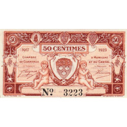 Aurillac (Cantal) - Pirot 16-12 - 50 centimes - Série H - 1917 - Etat : NEUF