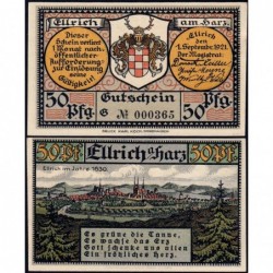 Allemagne - Notgeld - Ellrich - 50 pfennig - Lettre G - 01/09/1921 - Etat : pr.NEUF