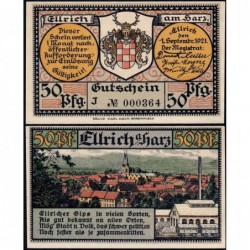 Allemagne - Notgeld - Ellrich - 50 pfennig - Lettre I - 01/09/1921 - Etat : NEUF