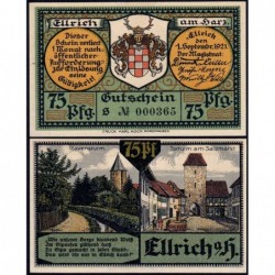 Allemagne - Notgeld - Ellrich - 75 pfennig - Lettre S - 01/09/1921 - Etat : NEUF