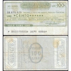 Italie - Miniassegni - La Banca Cattolica del Veneto - 100 lire - 20/11/1976 - Etat : TB+