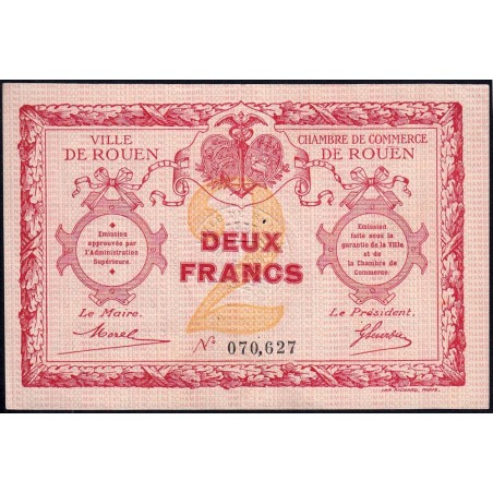 Rouen - Pirot 110-5 - 2 francs - Sans date - Etat : SUP