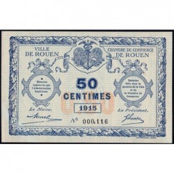 Rouen - Pirot 110-7 - 50 centimes - 1915 - Petit numéro - Etat : NEUF