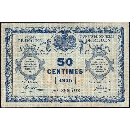 Rouen - Pirot 110-7 - 50 centimes - 1915 - Etat : TB