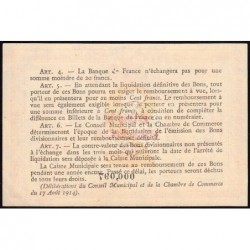 Rouen - Pirot 110-25 - 2 francs - 1916 - Petit numéro - Etat : SPL
