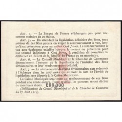 Rouen - Pirot 110-30 - 1 franc - 1917 - Petit numéro - Etat : SPL