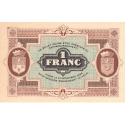 Gray & Vesoul - Pirot 62-21 - 1 franc - Série 120 - 1921 - Etat : SPL
