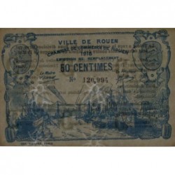 Rouen - Pirot 110-37 variété - 50 centimes - 1918 - Etat : SPL