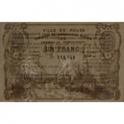 Rouen - Pirot 110-39 variété - 1 franc - 1918 - Etat : SPL