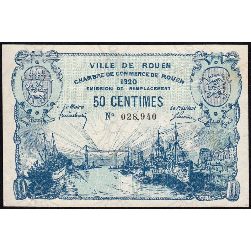 Rouen - Pirot 110-46 - 50 centimes - 1920 - Etat : SUP+