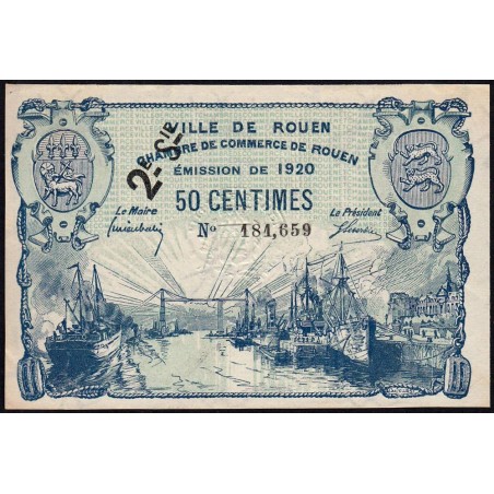 Rouen - Pirot 110-53 - 50 centimes - 2ème série - 1920 - Etat : SUP+