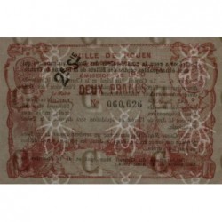 Rouen - Pirot 110-58 - 2 francs - 2ème série - 1920 - Etat : SUP+