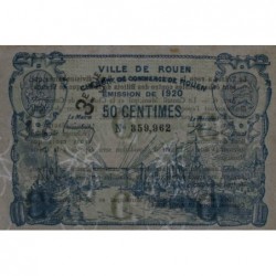 Rouen - Pirot 110-61 - 50 centimes - 3ème série - 1920 - Etat : TTB+