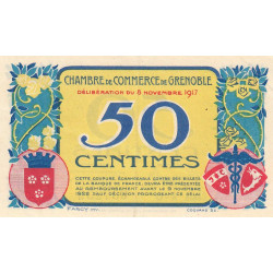 Grenoble - Pirot 63-10 - 50 centimes - Série AO - 08/11/1917 - Etat : SUP