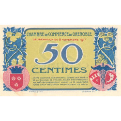 Grenoble - Pirot 63-15 - 50 centimes - Série AT - 08/11/1917 - Etat : SUP