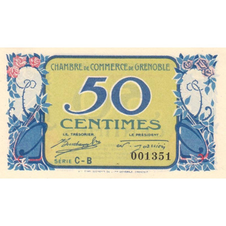 Grenoble - Pirot 63-17 - 50 centimes - Série CB - 08/11/1917 - Etat : SPL