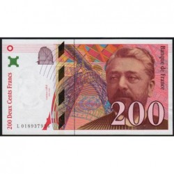 F 75-02 - 1996 - 200 francs - Eiffel - Série L - Etat : SPL+