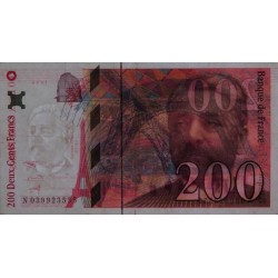 F 75-03a - 1996 - 200 francs - Eiffel - Série N - Etat : TTB-