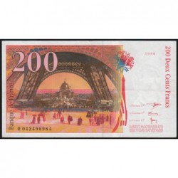 F 75-03a - 1996 - 200 francs - Eiffel - Série R - Etat : SUP