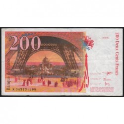 F 75-03a - 1996 - 200 francs - Eiffel - Série R- Etat : TB+