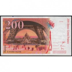 F 75-03b - 1996 - 200 francs - Eiffel - Série E - Etat : TTB+