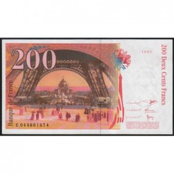 F 75-04a - 1997 - 200 francs - Eiffel - Série E- Etat : SUP