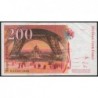 F 75-04a - 1997 - 200 francs - Eiffel - Série N - Etat : TB