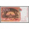 F 75-04b - 1997 - 200 francs - Eiffel - Série T - Etat : TTB