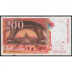 F 75-04b - 1997 - 200 francs - Eiffel - Série F - Etat : TB+