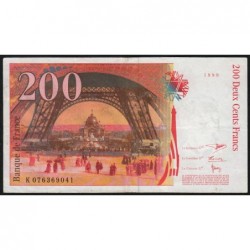 F 75-05 - 1999 - 200 francs - Eiffel - Série K - Etat : TTB+