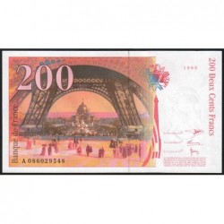 F 75-05 - 1999 - 200 francs - Eiffel - Série A - Etat : NEUF
