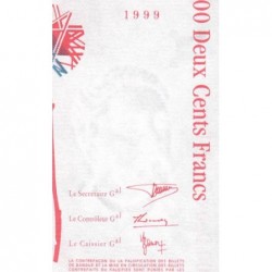 F 75-05 - 1999 - 200 francs - Eiffel - Série A - Etat : NEUF