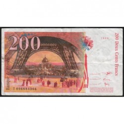 F 75-05 - 1999 - 200 francs - Eiffel - Série T - Etat : TB